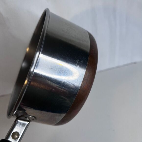 Revere Ware 1801 Copper Clad 1 Qt Saucepan Stainless USA with Lid - Picture 3 of 10